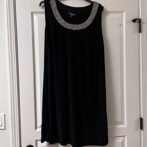 R&M Richards Black Gown with Silver Sparkling Detailing